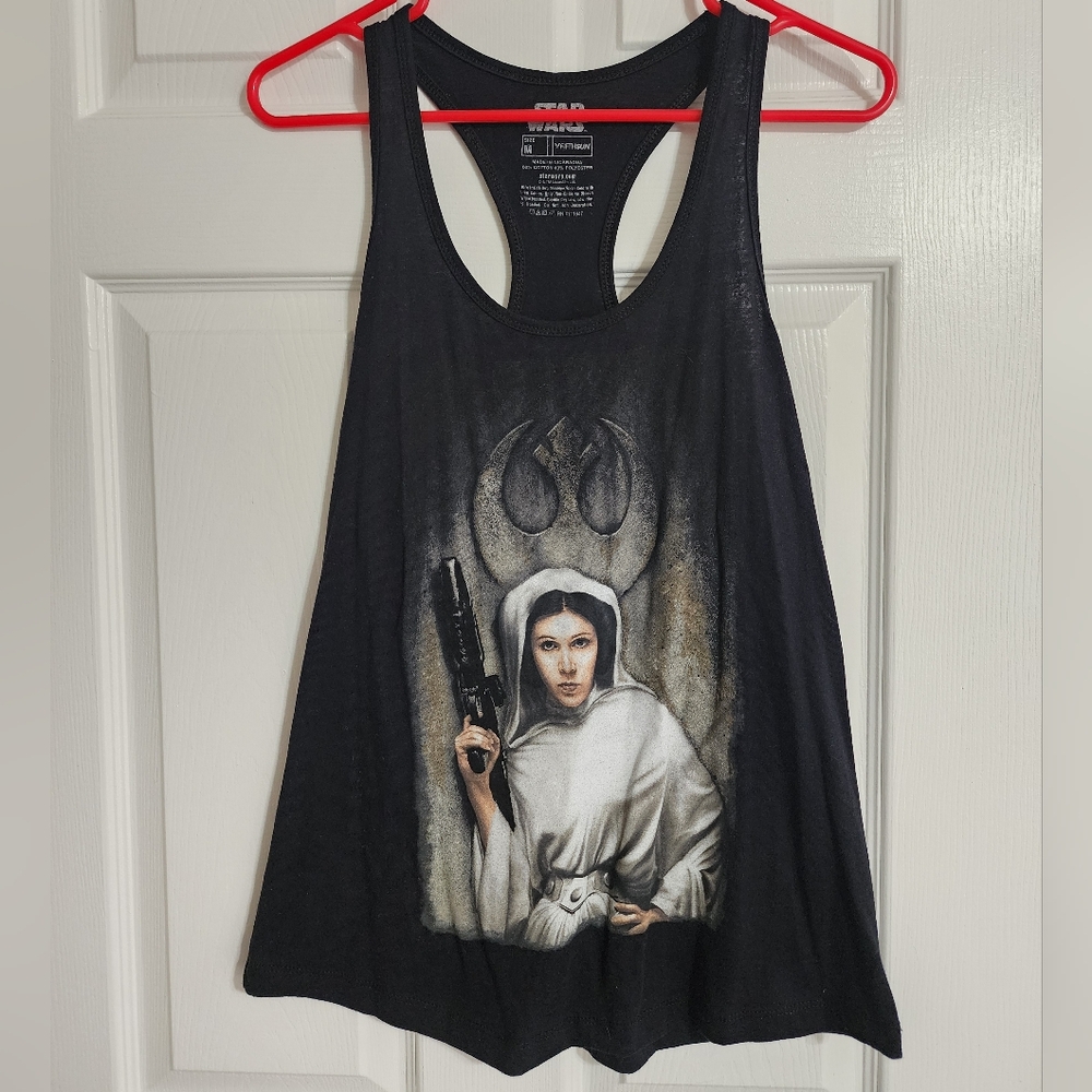 EUC black star wars tank top size L